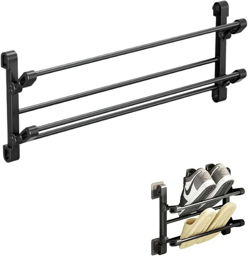 スリッパラック 壁掛け スリッパ置き シューズラック 省スペース スリッパ収納 穴開け不要