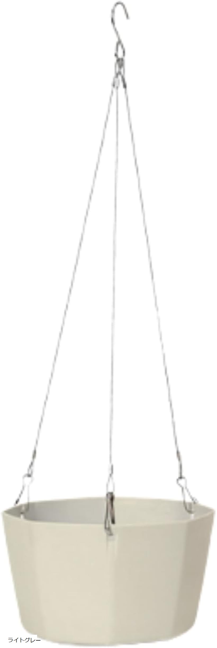 ハンギングプランター ポット 吊り下げ 吊り鉢 植物 植木鉢 プラントハンガー 口径15cm (ライトグレー,..