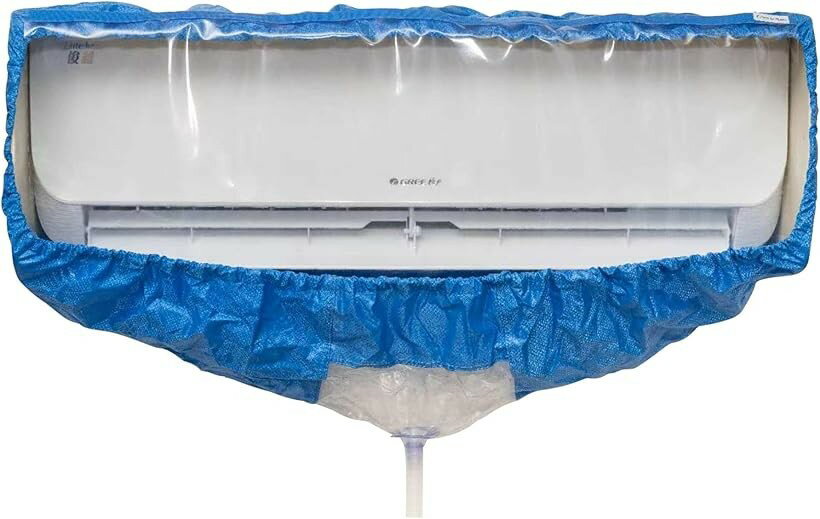エアコン 洗浄カバー 壁掛用 エアコン掃除カバー 家庭用 外周250cm 幅90cmまで対応 専門防水 複数回使..