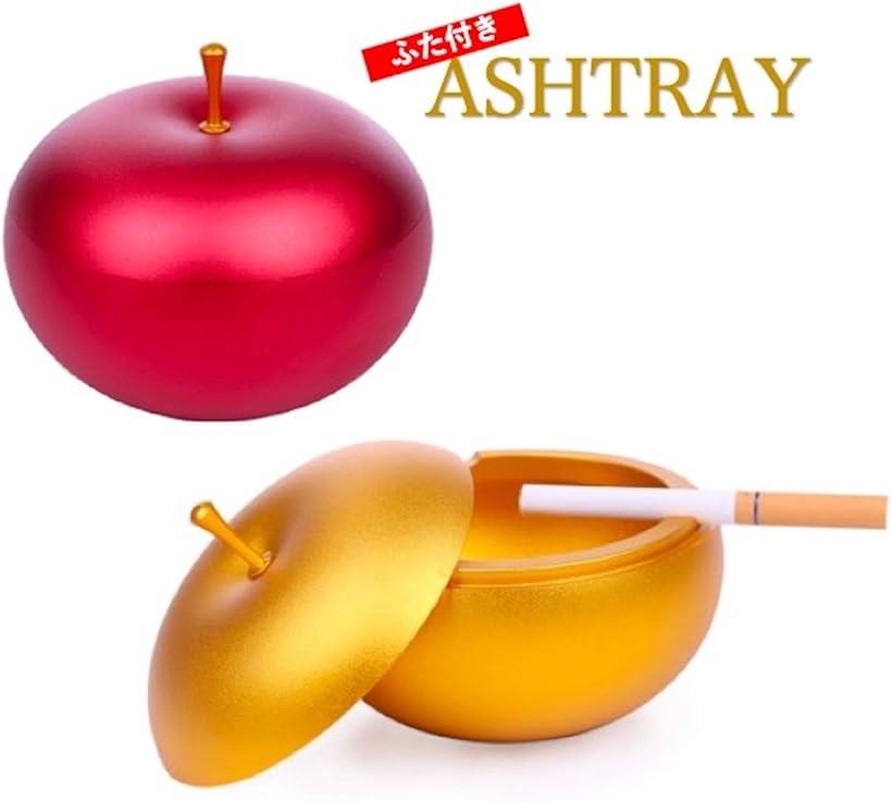 Queen B 灰皿 ふた付き りんご おしゃれ インテリア 吸殻 タバコ レッド コンパクト 69 Off 入れ 卓上
