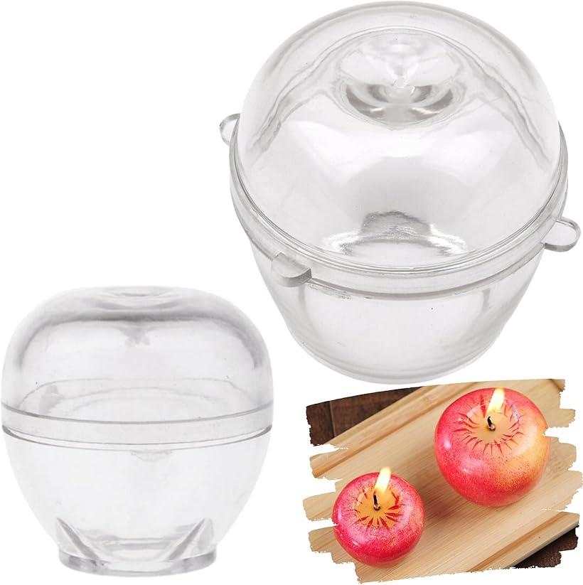 キャンドル 型 りんご モールド ポリカ 透明 SW1889 大小2個セットのサムネイル