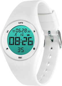 子供腕時計 キッズ ホワイト 子供用スマートウォッチ活動量計 デジタル腕時計 多機能防水 MDM( 03-ホワイト)