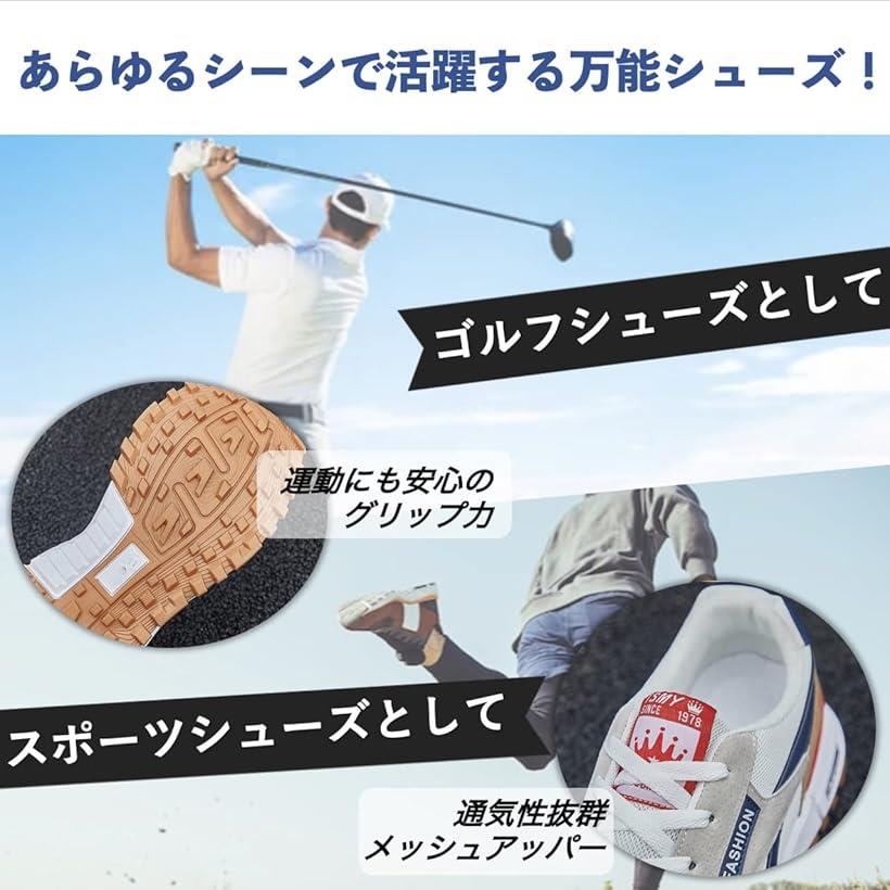 ゴルフシューズ スパイクレス スポーツシューズ ランニングシューズ スニーカー (...