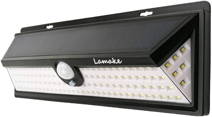 【Lamake】 高輝度 118LED 人感センサーライト 屋外 ソーラー充電 三つ照明モード 夜間自動点灯 LED (1個セット)