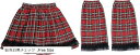 フリフリ ウエストゴム スカート レッグカバー セット フリーサイズ B/赤白黒チェック (B/赤白黒チェック, Free Size)