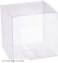 【楽天ランキング1位入賞】50個セットPVC透明プラスチックケース 7x7x7 折り畳みボックス(7x7x7cm-50個, 7x7x7cm)