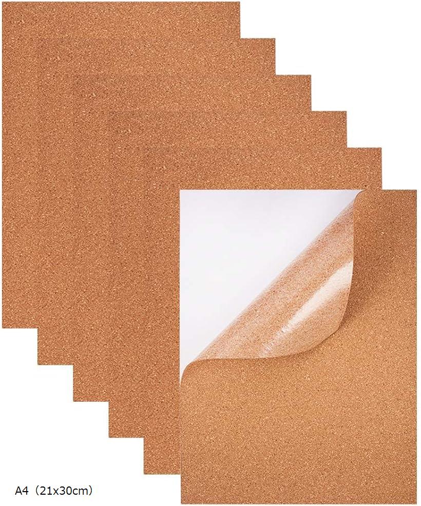 8枚セット A4サイズ 粘着シート 裏面粘着剤 滑り止め コースター フォトボード ハンドメイド用素材 (A4（21x30cm）, 厚さ1mm)