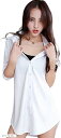 ププレホロムア レディース 彼シャツ風 セクシー ルームウェア 部屋着(ホワイトA, 2XL)