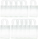 クリアバッグ 透明 ビニール PVC 中身が見える ラッピング用 ギフト包装 20x25x7cm 6枚・20x28x10cm 縦型(20x25x7cm 6枚・2...
