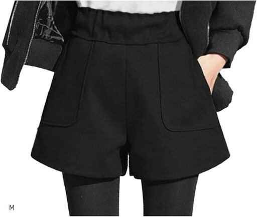 ジーティアモ キュロット パンツ ミニ ショート レディース おしゃれ かわいい 無地(ブラック, M) ジーティアモ キュロット パンツ ミニ ショート レディース おしゃれ かわいい 無地(ブラック, M)