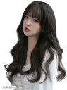 ウィッグ ロング 自然 カール ウェーブ 巻き髪 ロングヘアー かつら 女装 フルウィッグ コスプレ wig 耐熱 ネット ギフト ボックス 付 黒茶(10-黒...