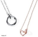 ペアネックレス カップル プレゼント ステンレス ジュエリー メンズ レディース BR-J069 ハート MSB&LPW(MSB&LPW)(4)