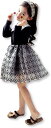 キッズ ワンピース 女の子 ドレス フォーマル 子供 卒園式 入学式 結婚式 レース 襟 チュール 発表会 長袖( ブラック, 120)