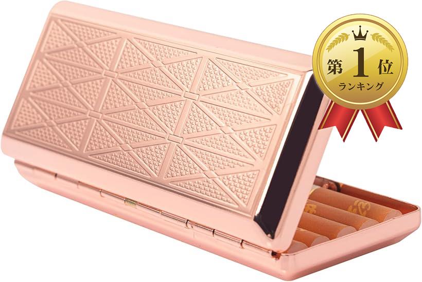 【楽天ランキング1位入賞】金属製のシガレットケースには、100mmのシガレット用に10個のレギュラーサイ..
