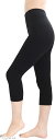 Smile LaLa レディース 女性 パンツ レギンス スパッツ 綿混(ブラック7分丈, L-XL)(4)