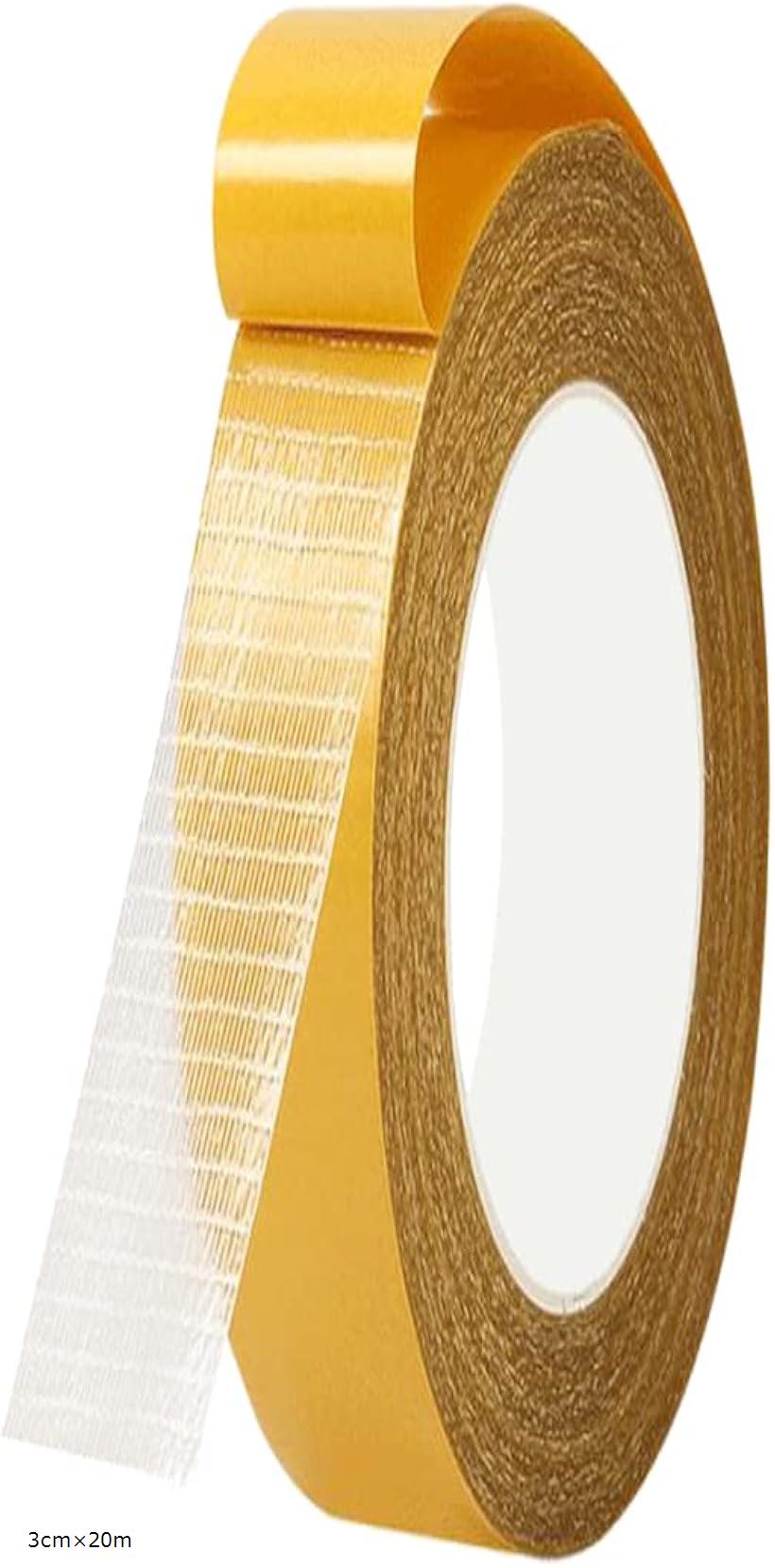 両面メッシュテープ 20m はがせるカーペットテープ グラスファイバー 3cmx20m(3cmx20m)