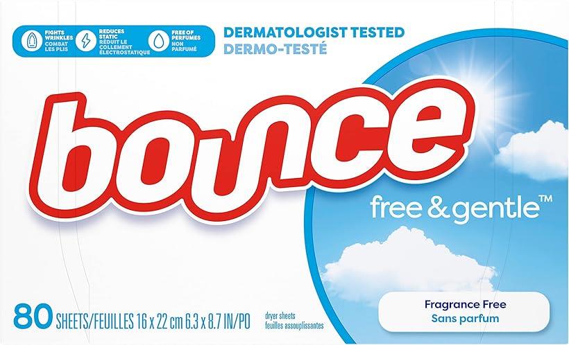 Bounce バウンス フリー＆ジェントル 乾燥機用 柔軟シート 静電気防止 1箱 80枚入 無香料