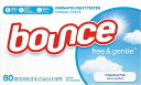 【全品P5倍★4/24 20時～】Bounce バウンス フリー＆ジェントル 乾燥機用 柔軟シート 静電気防止 1箱 80枚入 無香料