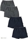 メンズ 無地 ニット トランクス 前開き パンツ 下着(4枚セット E, M)(4)