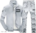 ジャージ 上下セット セットアップ スウェット メンズ(グレー, 2XL)