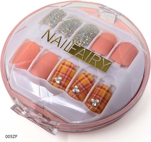 ネイルチップ ショート 30枚 付け爪 短め チェック柄 ベージュ 可愛い NAILFAIRY(ベージュ ブラウン シルバー チェック柄, ショート) ネイルチップ ショート 30枚 付け爪 短め チェック柄 ベージュ 可愛い NAILFAIRY(ベージュ ブラウン シルバー チェック柄, ショート)
