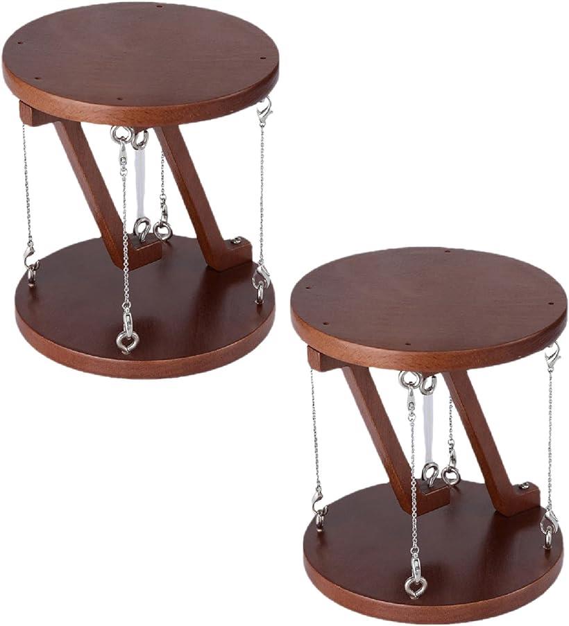 反重力デバイス 木製玩具 2個セット レビテーション 反重力ビルディング 無重力テーブル テンセグリティ クリエイティブ (クルミ（2個セット）)
