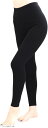 レディース 女性 パンツ レギンス スパッツ 綿混 日本製(ブラック10分丈, L-XL)(4)