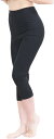 レディース 女性 レギンス パンツ スパッツ ストレッチ 伸縮性 通気性( ブラック7分丈, L-XL)