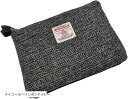 【全品P5倍★4/24 20時～】母の日 Harris Tweed ハリスツイード コンビ Wファスナーショルダーバッグ(チャコールヘリンボンxネイビー)