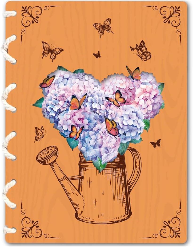 母の日 アジサイの花 木製カード アニバーサリーカード 15x20cm ラブウッド グリーティングカード 誕生日カード 木製記念品( natural colour, 木製アニバーサリーカード 2)