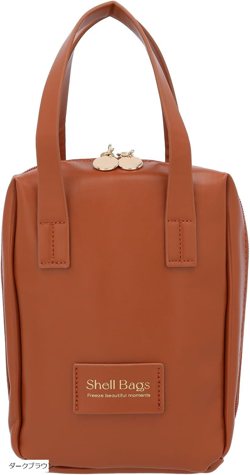 化粧ポーチ メイクポーチ レディース 縦型 自立式 トラベルポーチ コスメポーチ トイレタリーバッグ ハンドバッグ ダークブラウン (ダークブラウン)