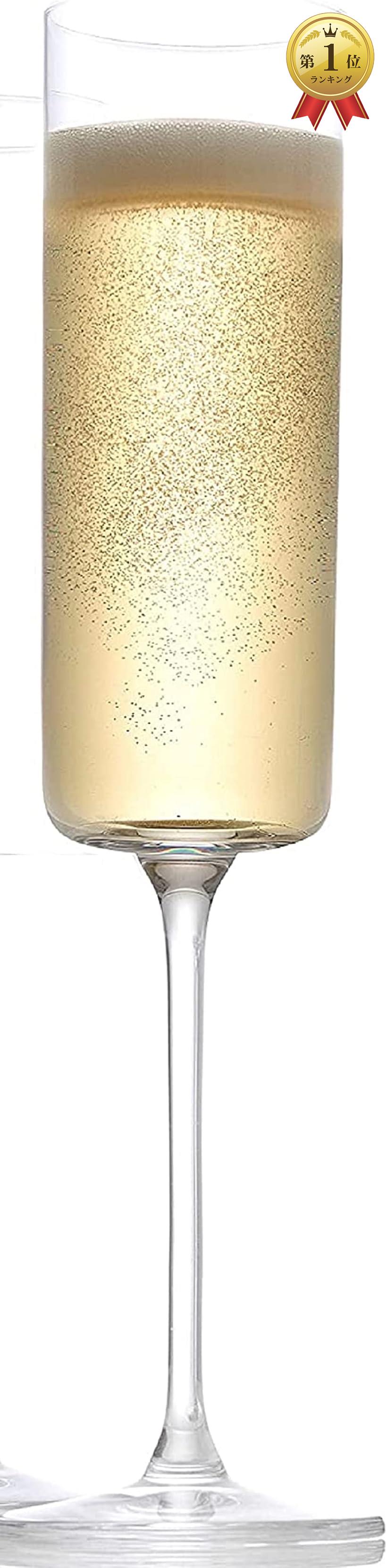 【全品P5倍★5/23 20時～】シャンパン グラス シャンパンフルート 職人 お洒落 クリスタル グラス(1個)