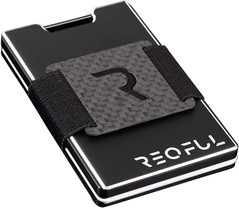 [REQFUL] 1.0 ブラック カードケース 軽量 アルミニウム クレジットカードケース メンズ ミニ財布 薄型 ギフト 小銭入れ 大容量 コンパクト