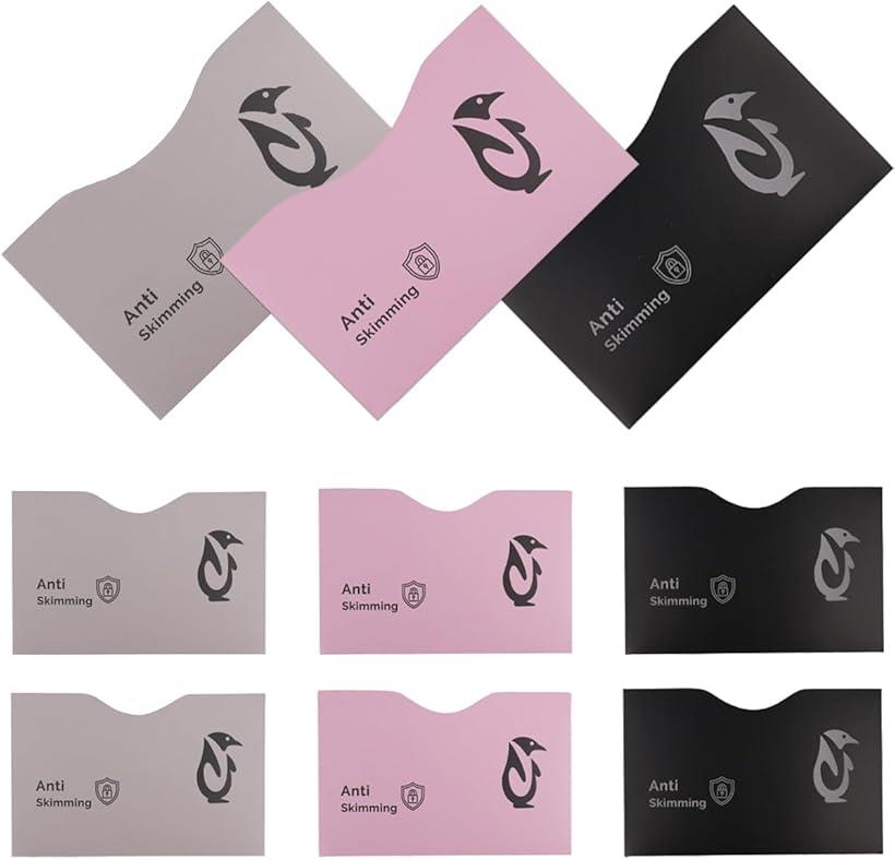 [RAMIXER] スキミング防止ケース カードケース 通帳ケース クレジットカード 磁気不良防止 9枚セット 特殊アルミ被膜 紙 (3色セット)