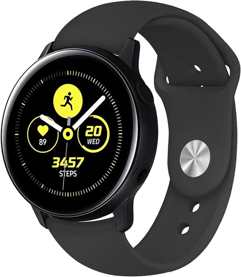 腕時計バンド 単色 シリコンベルト 防水ソフト 快適工具なしで簡単交換 腕時計ベルト(22MM, ブラック)