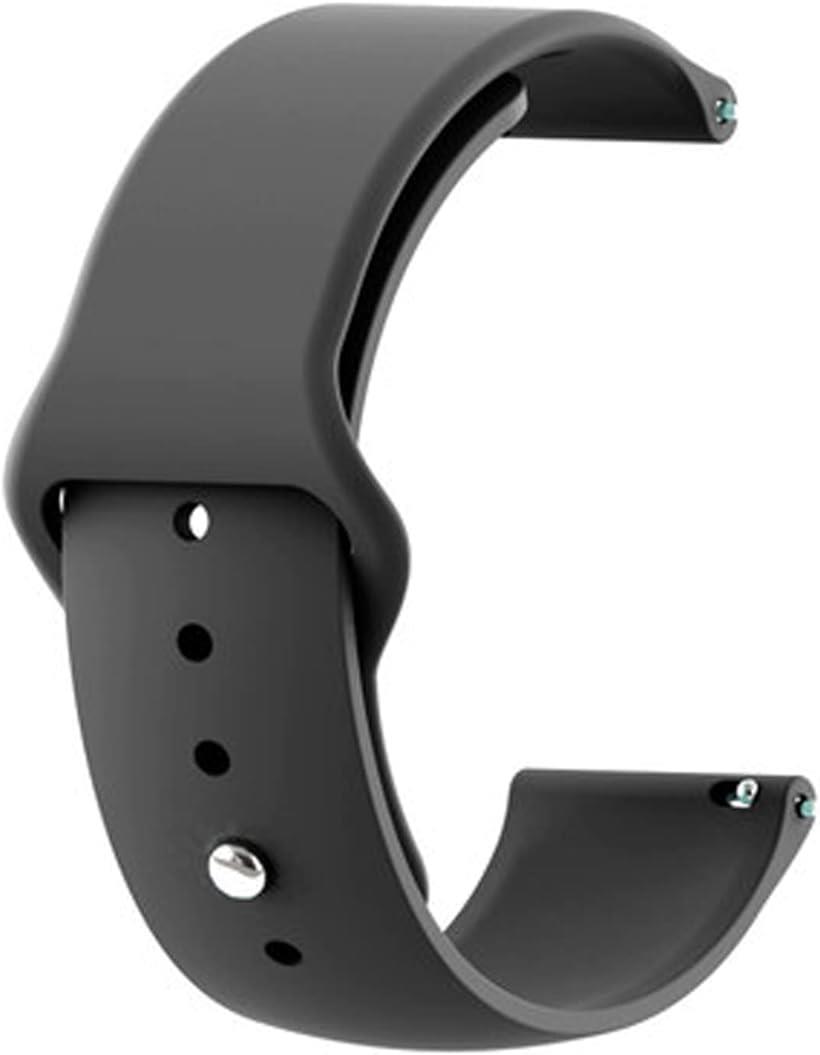 腕時計バンド 単色 シリコンベルト 防水ソフト 快適工具なしで簡単交換 腕時計ベルト(22MM, ダークグレー)