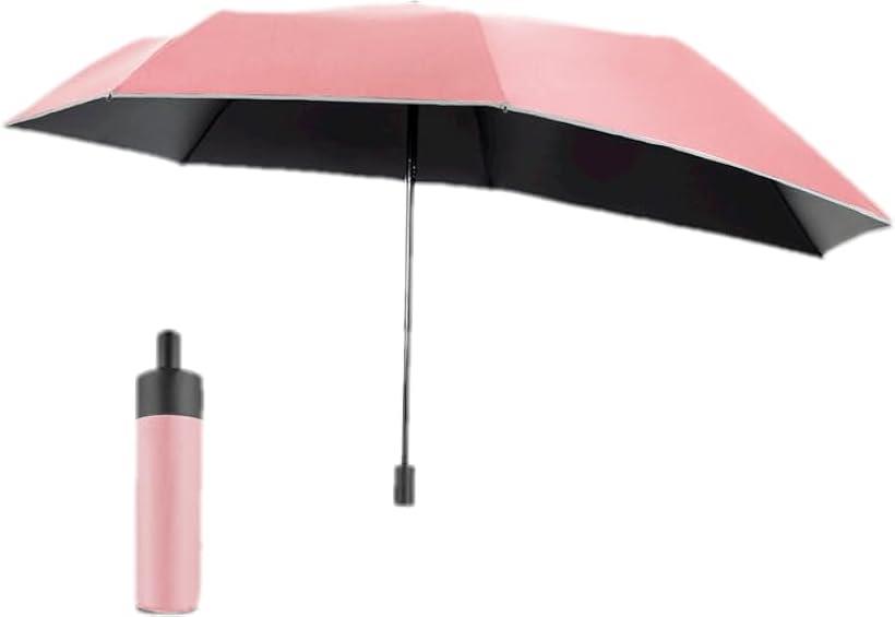 折り畳み傘 後ろが長い リュックが濡れない 背中が濡れない 夜光反射材 軽量 晴雨兼用 撥水 日傘 耐風 7本骨 (ピンク)