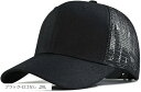 ラクエスト 深め メッシュ キャップ 帽子 大きいサイズ(ブラック-ロゴなし, 2XL)