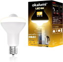 okalumi LED電球 人感センサー付 E17口金 6W 60形相当 小型電球 電球色 610lm 下方向タイプ 明暗センサー付 玄関/廊下/トイレ 1個セット
