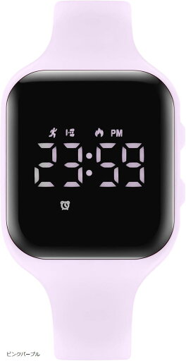 スマートウォッチ 5ATM防水 デジタル 腕時計 活動量計 キッズ 充電式 スポーツウォッチ 歩数計 距離 目覚まし時計 日本語説明書付(ピンクパープル) スマートウォッチ 5ATM防水 デジタル 腕時計 活動量計 キッズ 充電式 スポーツウォッチ 歩数計 距離 目覚まし時計 日本語説明書付(ピンクパープル)
