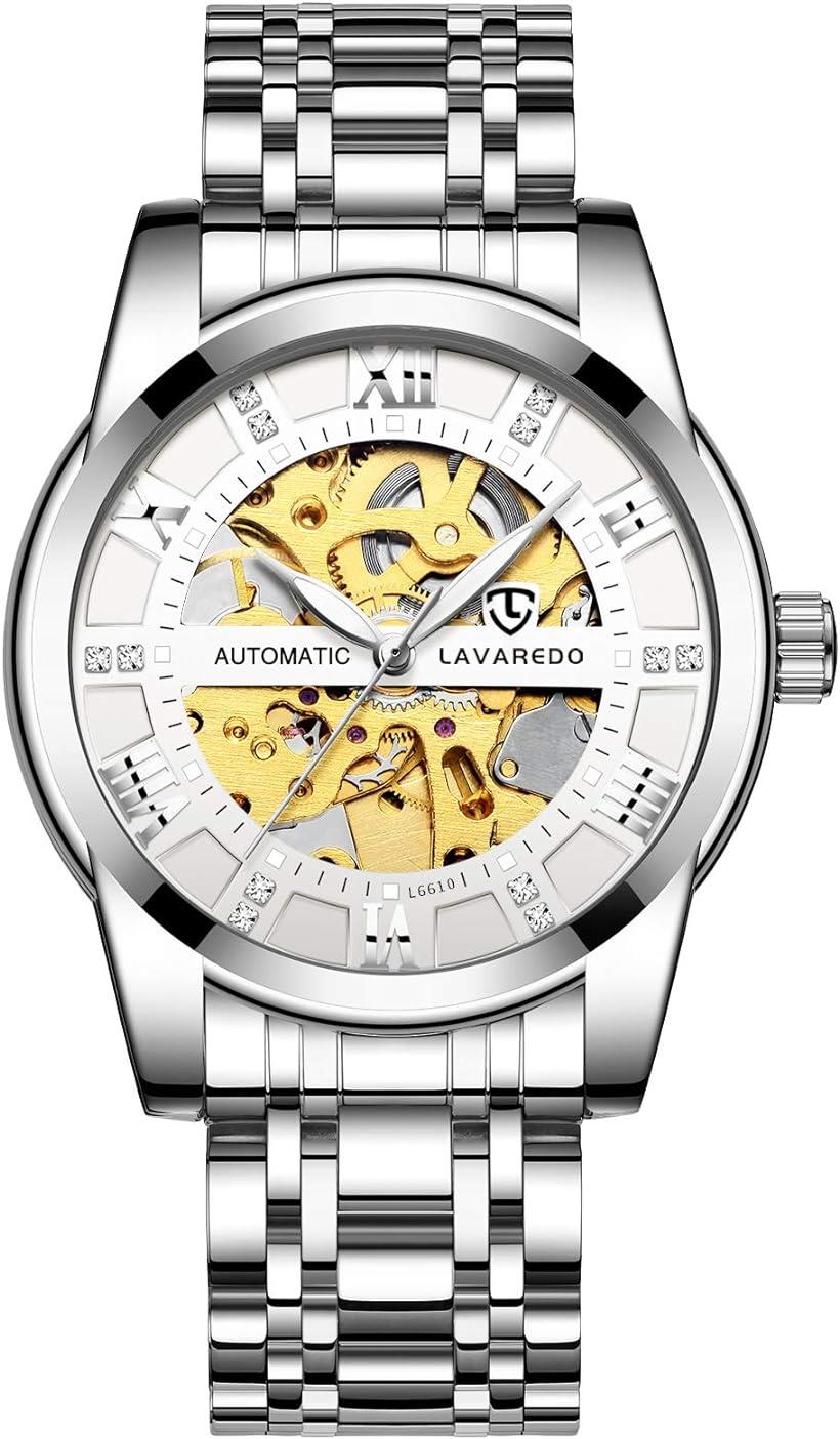 腕時計 メンズ腕時計 機械式 スケルトン シルバース テンレススチール 高級 防水 自動 自動巻き