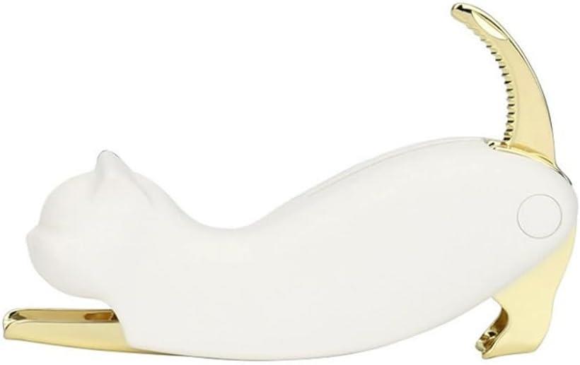 ワインオープナー ソムリエナイフ ネコ 多機能 コルク抜き 栓抜き プレゼント 猫 (ホワイトxゴールド)