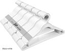 Hxhome ハンガー 衣類ハンガー 洗濯ハンガー 多機能収納 防風フック付き(50pcs-white, 39x20cm)