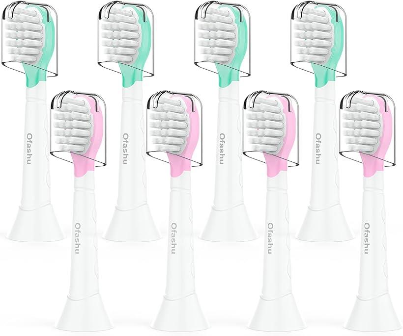 子供用替えブラシ フィリップス ソニッケアー 電動歯ブラシ用 コンパクト 3歳以上 ミニ 8本セット( ピンク, 8)