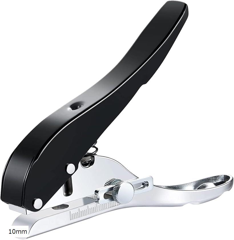 穴開けパンチ シングルパンチ 1穴 30枚 軽量 コンパクト(10mm)