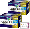 まとめ買い しあわせ素肌 通気 超スリム 特に多い夜用 羽つき 400 40cm 9個入 x 2個セット 合計18個 特製ティッシュ付 生理用品 お試し 常備用