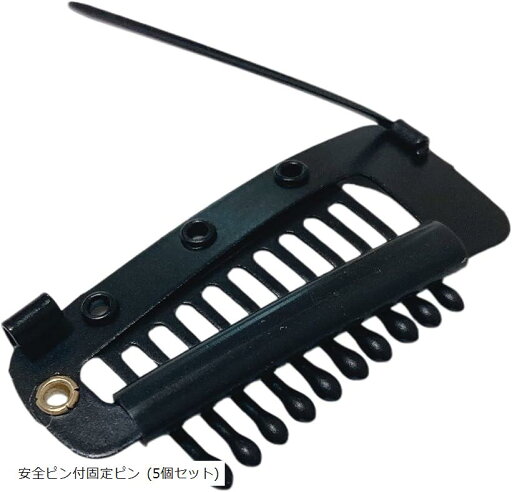 固定ピン 5個セット 縫い付け不要 かつら用ピン ウィッグ エクステ 部分ウィッグ 固定金具 ヘアピース 安全ピン ポイントウィッグ エクステンション ワンタッチ(ブラック, 安全ピン付固定ピン (5個セット)) 固定ピン 5個セット 縫い付け不要 かつら用ピン ウィッグ エクステ 部分ウィッグ 固定金具 ヘアピース 安全ピン ポイントウィッグ エクステンション ワンタッチ(ブラック, 安全ピン付固定ピン (5個セット))