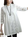 気取らないかわいらしさ レースブラウス チュニックブラウス レディース 1700(ホワイト, 2XL)(4)