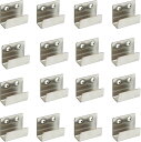 HOTQ ミラーフック コ型金具 フォトフレーム固定金具 タイル表示ハンギングコード 16点セット(シルバー)