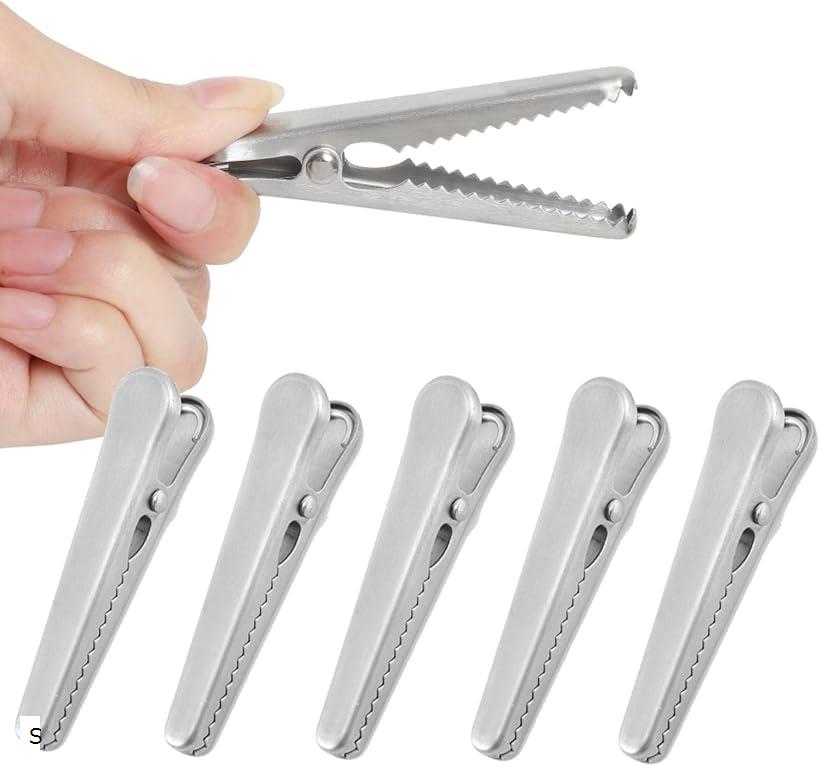 袋止めクリップ ステンレス おしゃれ 強力 お菓子 食品 保存 密封 5個セット S